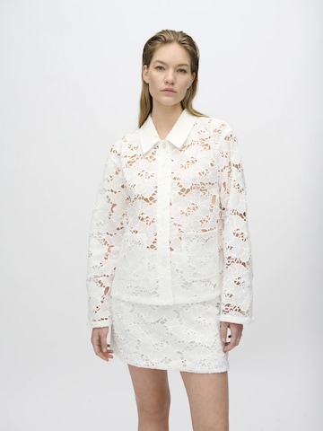 Chemisier 'Selma' minimum en blanc : devant