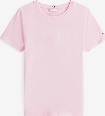 T-shirt TOMMY HILFIGER en rose : devant