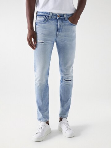 Salsa Jeans Slimfit Jeans in Blauw: voorkant