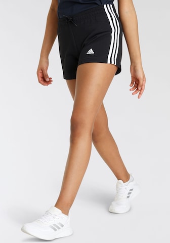 melns ADIDAS SPORTSWEAR Standarta Sporta bikses 'Essentials'