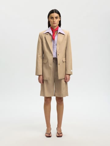 SELECTED - Loosefit Pantalón plisado 'SELECTED X HOTEL AMOUR' en beige