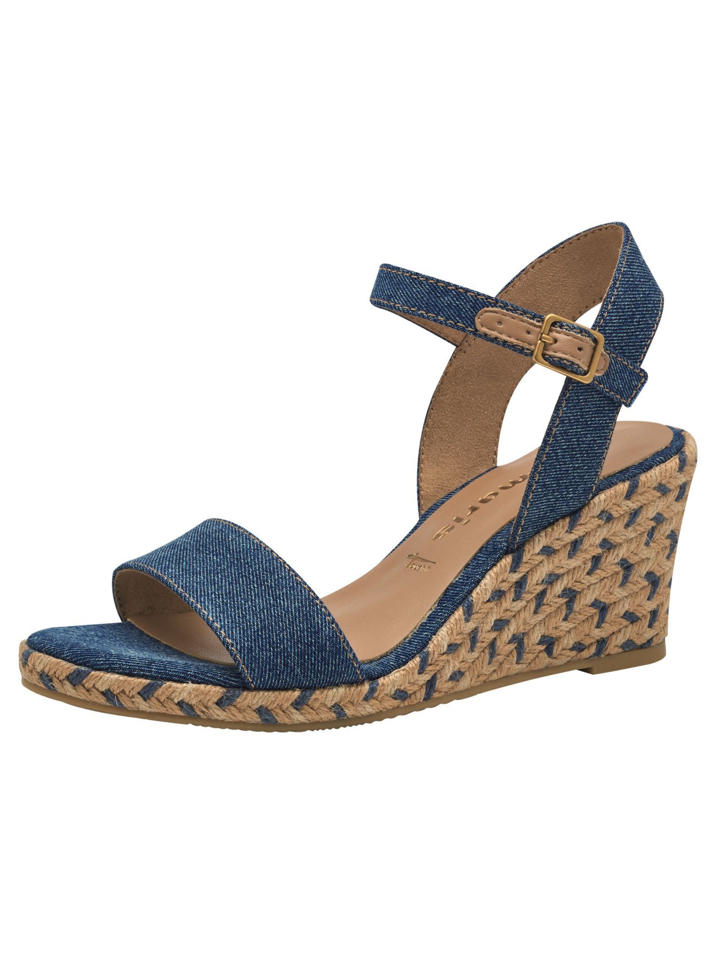 Tamaris Sandalen met riem in Blauw: voorkant
