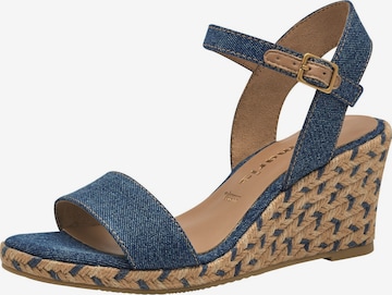 Tamaris - Sandálias com tiras em azul: frente
