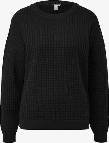 Pull-over QS en noir : devant