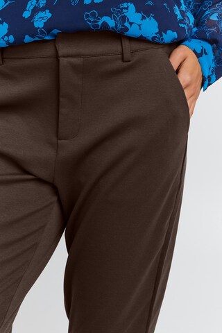 ICHI Tapered Broek 'Kate' in Bruin