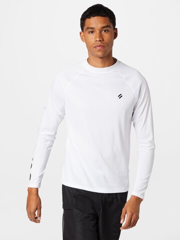 Superdry Performance Shirt in White: front