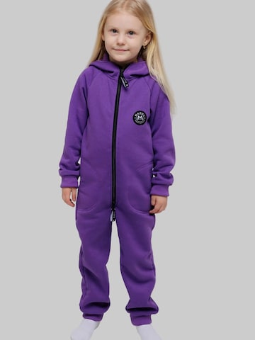 MANUL Overall 'Grappe by MANUL - Basic BackZip' in Lila: voorkant