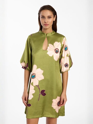 Ana Alcazar Jurk 'Delin' in Groen: voorkant