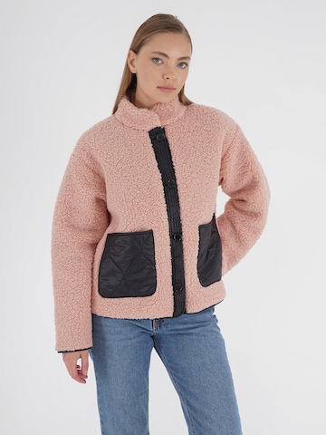 FRESHLIONS Fleece jas in Roze: voorkant
