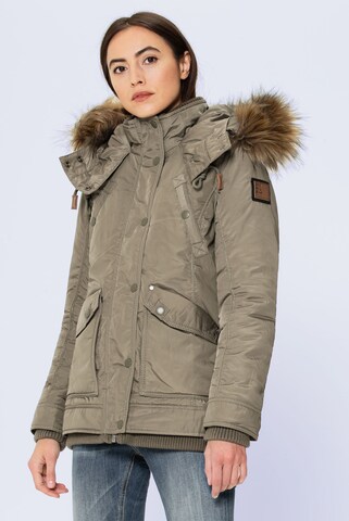 Harlem Soul Winter Jacket 'NAO-MI' in Green: front