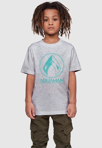 ABSOLUTE CULT Shirt 'Aquaman - Aqua' in Grijs: voorkant