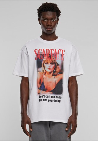 MT Upscale T-Shirt 'Scarface Don't Call Me Baby' in Weiß: predná strana