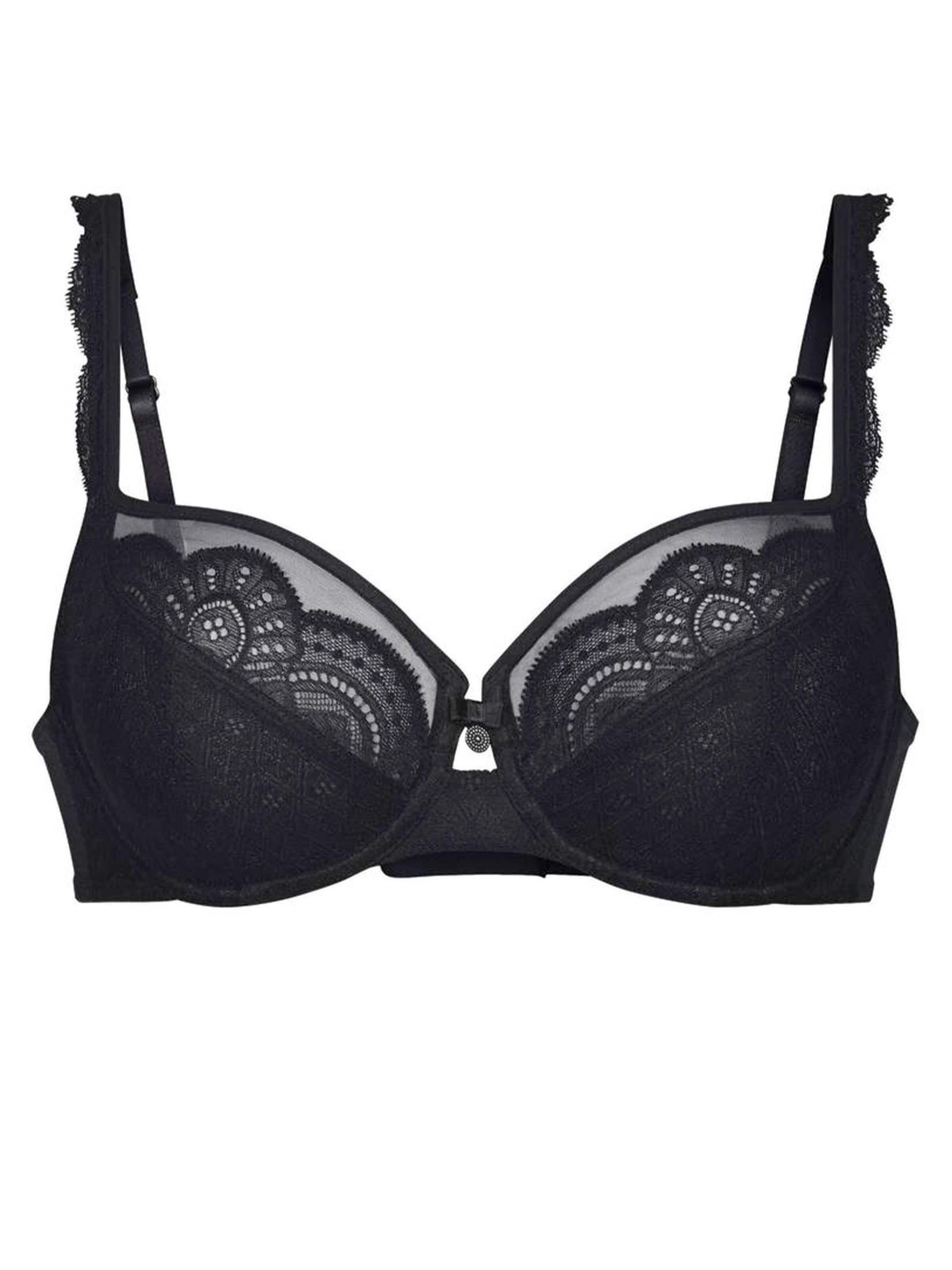 ROSA FAIA Bra 'Selma' in Black: front
