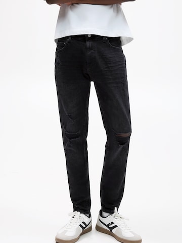 Pull&Bear Skinny Farkut värissä musta: etupuoli