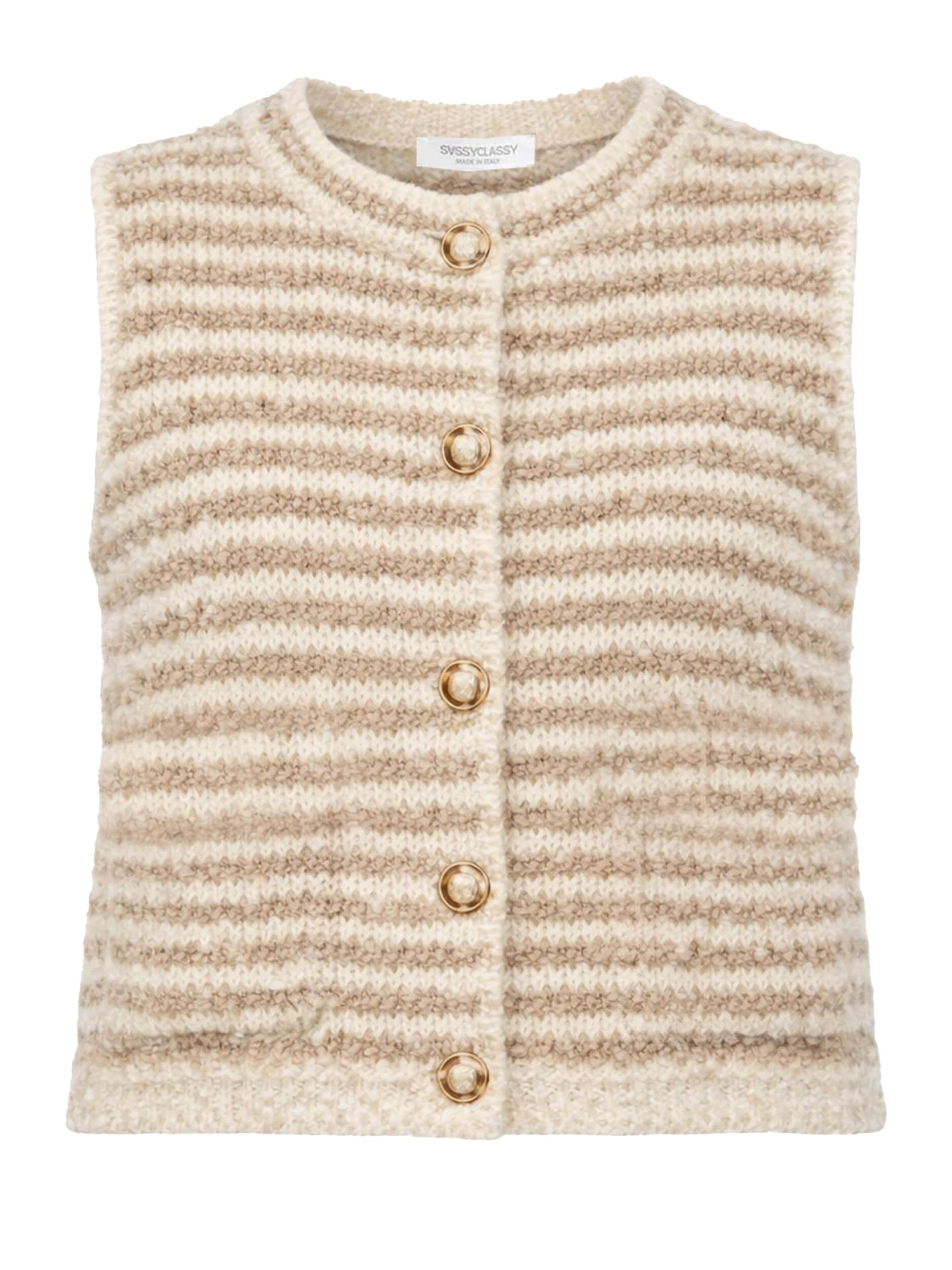 SASSYCLASSY Weste‌‌ in Beige: Vorderseite