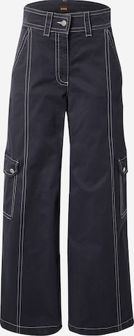 BOSS Orange Loosefit Cargobroek 'Tooni' in Blauw: voorkant