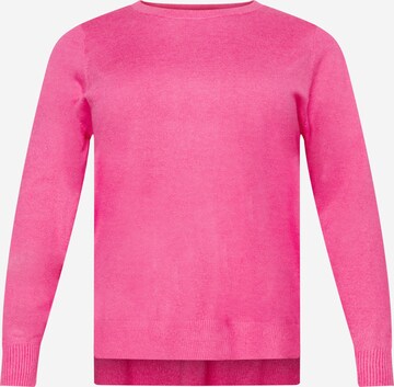 Zizzi Sweater 'MELLA' in Pink: front