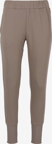 Athlecia Slim fit Workout Pants 'Sella' in Brown: front