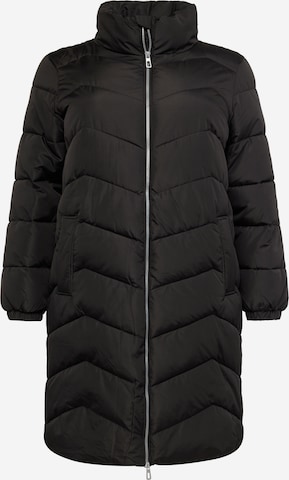 Vero Moda Curve Wintermantel in Zwart: voorkant