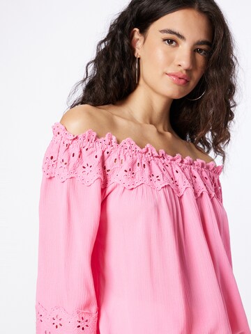 Cream Blouse 'Bea' in Roze