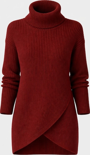 Worldclassca Pullover 'Rollkragen Pullover Lang' in S-L in weinrot, Produktansicht