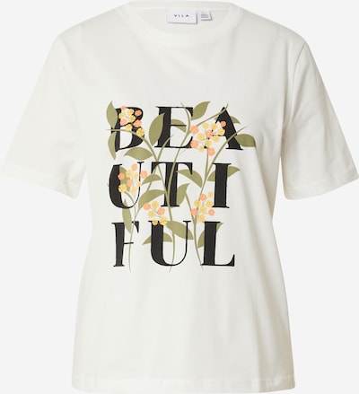 VILA T-Shirt 'SYBIL ART' in gelb / grün / schwarz / weiß, Produktansicht