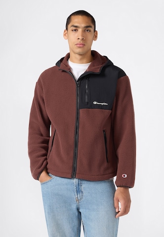 Champion - Chaqueta polar en marrón: frente