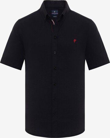 Coupe regular Chemise 'Aubrey' DENIM CULTURE en noir : devant