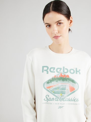 Reebok Športová mikina - biela