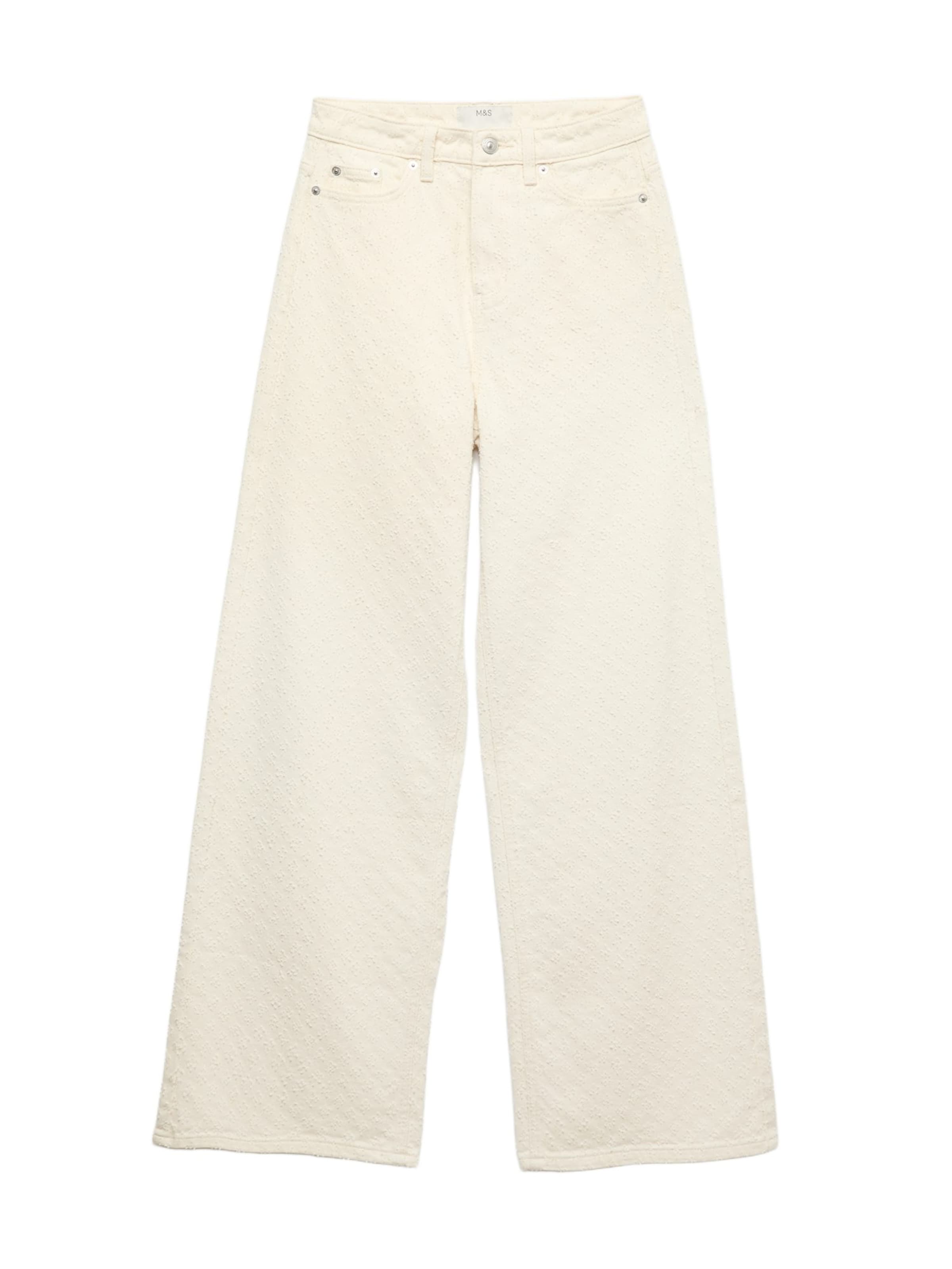 Wide Leg Jean Marks & Spencer en beige : devant