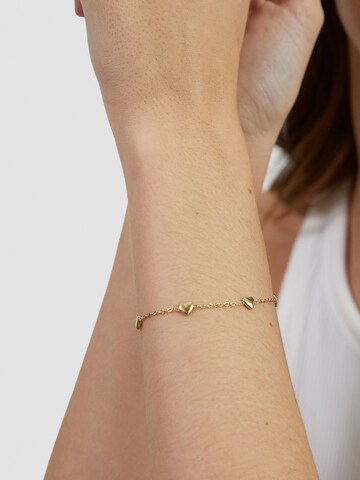 s.Oliver Bracelet 'Tiny Hearts' in Gold: front