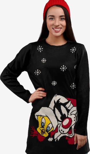 Looney Tunes Strickkleid 'Sylvester und Tweety' in S in schwarz, Produktansicht