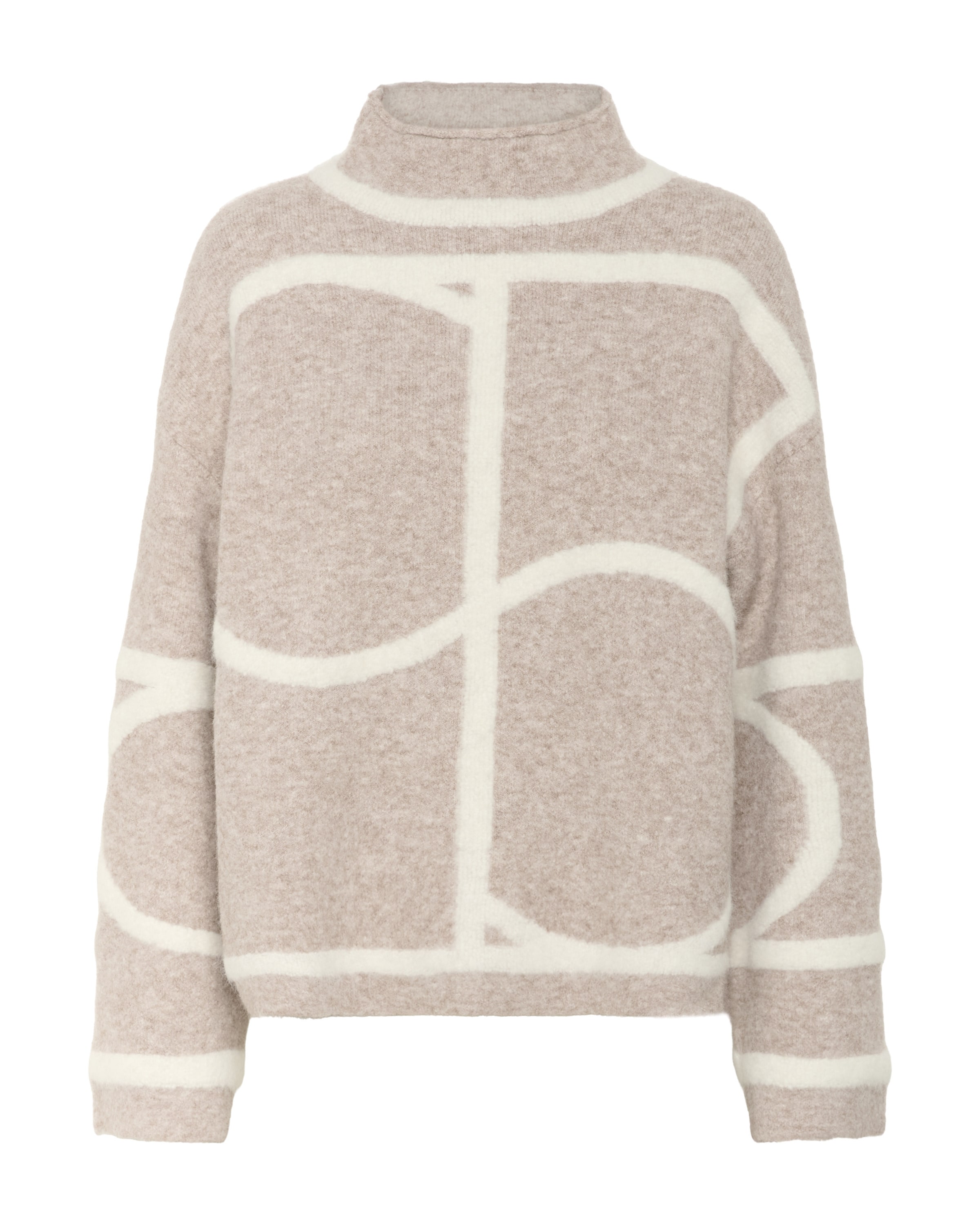 SOAKED IN LUXURY Sweater 'Sorea' in Beige: front