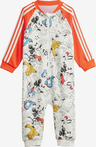 ADIDAS SPORTSWEAR Träningsoverall 'Disney Mickey Mouse' i vit: framsida