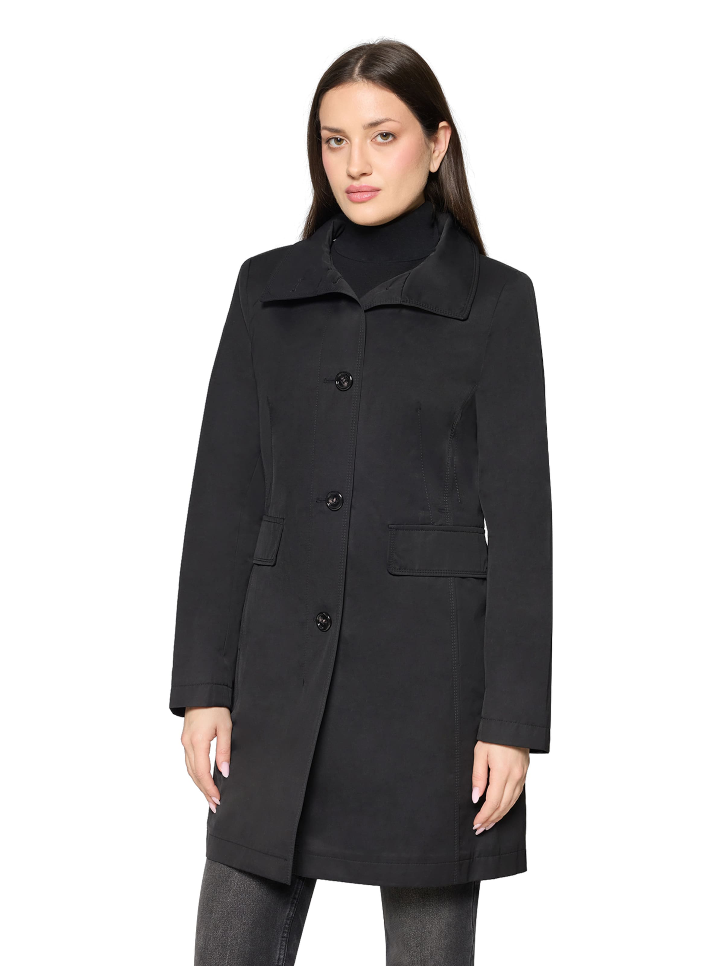 Manteau mi-saison GIL BRET en noir : devant