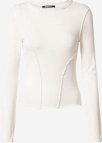 Gina Tricot Тениска 'Stina' в бяло: отпред