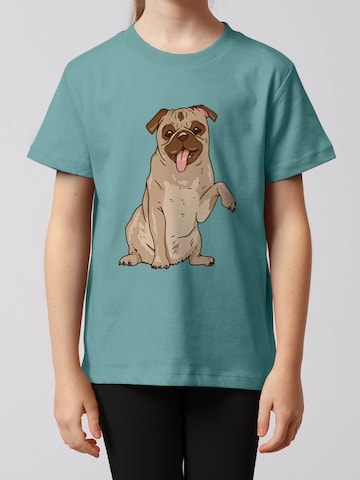 watabout.kids T-Shirt 'Mops' in Blau: Vorderseite