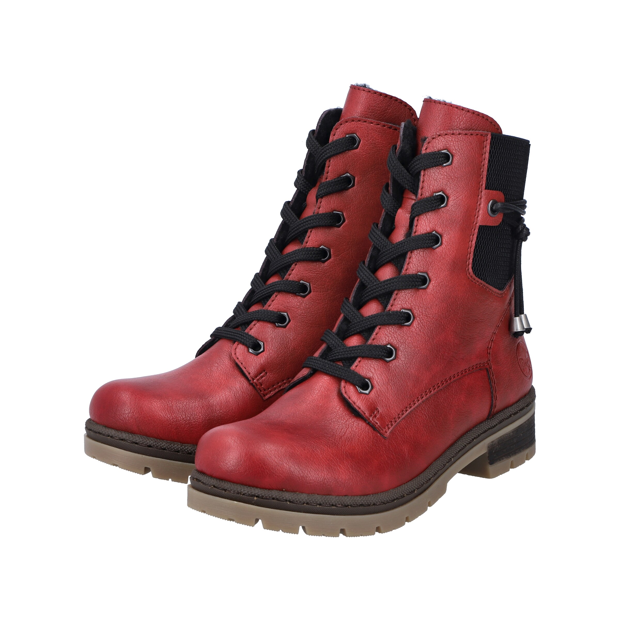 Rieker Lace-up bootie in Red
