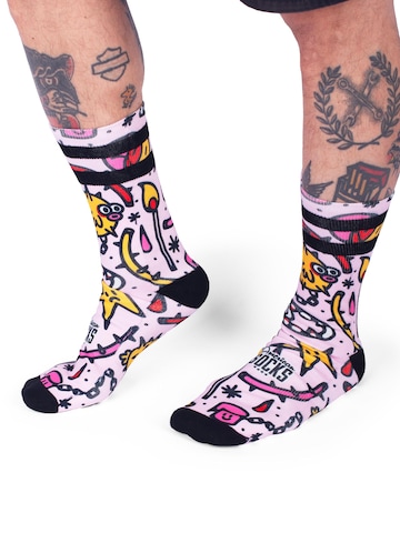 Chaussettes 'Blowfish - Mid High' American Socks en rose