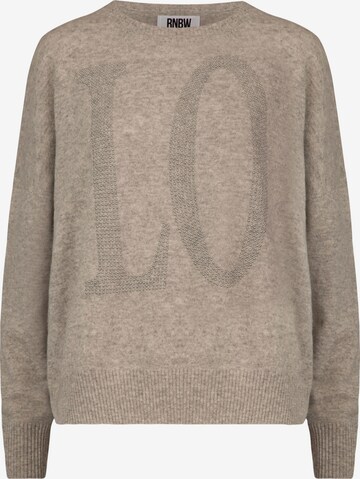 Rainbow Cashmere Sweater in Beige: front