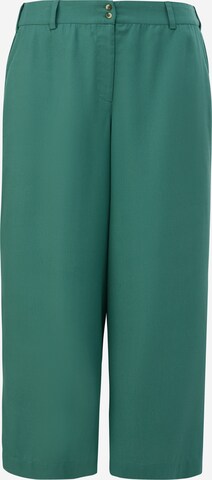 TRIANGLE Wide leg Pants in Green: front