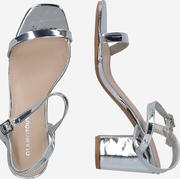 GLAMOROUS Strap sandal in Silver