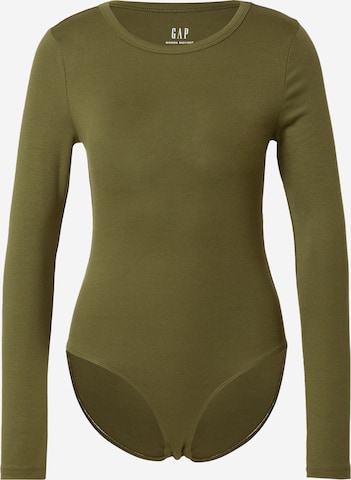 GAP Shirt Bodysuit in Green: front