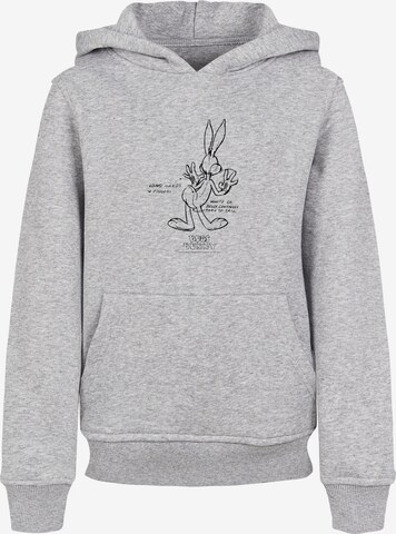 F4NT4STIC Sweatshirt 'Looney Tunes Bugs Bunny' in Grijs: voorkant
