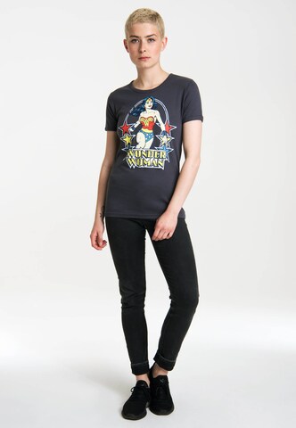 LOGOSHIRT Shirt 'Wonder Woman – Stars' in Blue