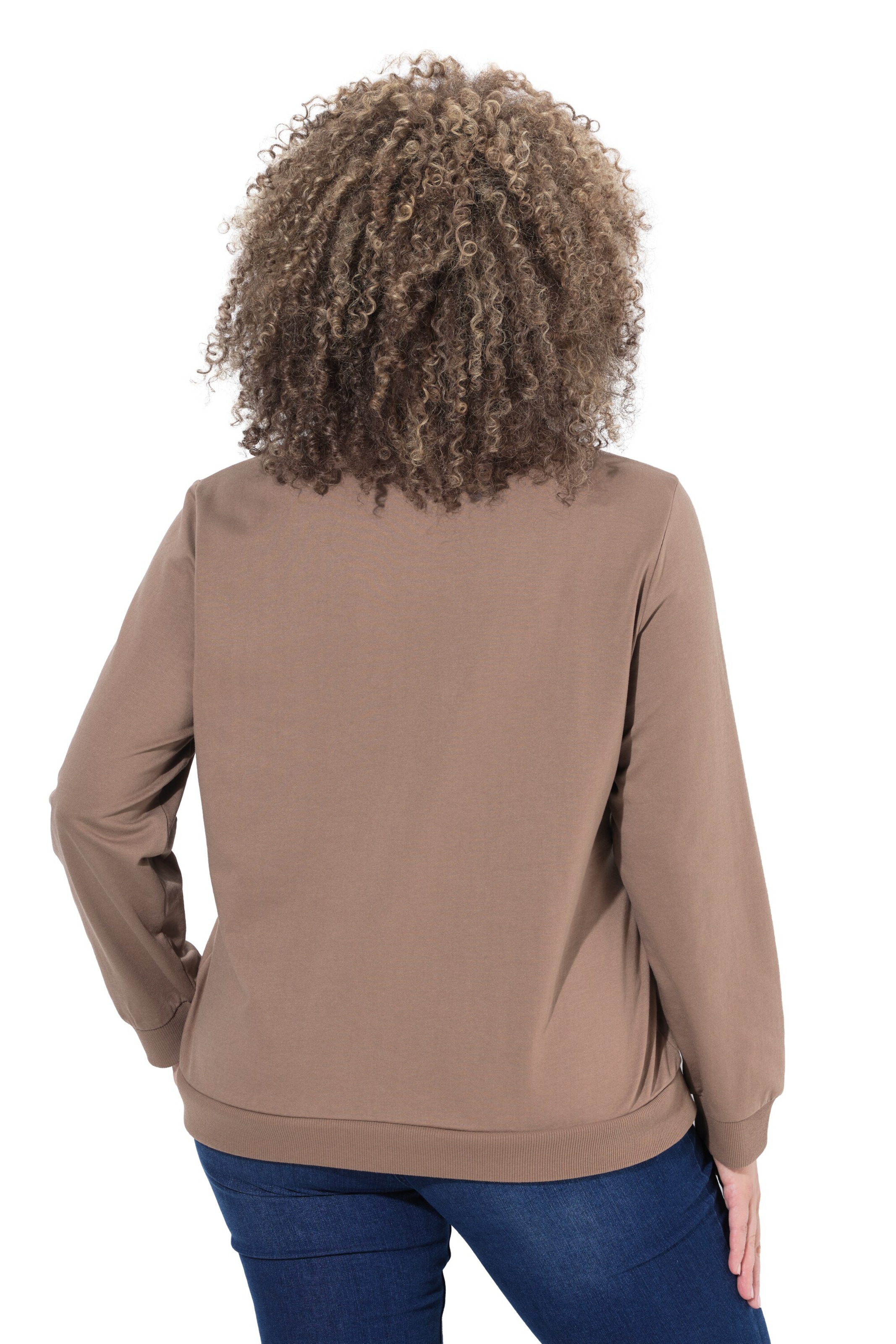 Ulla Popken Sweatshirt in Beige