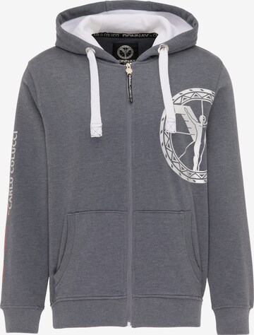 Carlo Colucci Zip-Up Hoodie in Grey: front