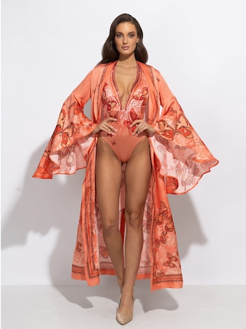 JIORO Plážové šaty 'PAPAYA BUTTERFLIES' – oranžová