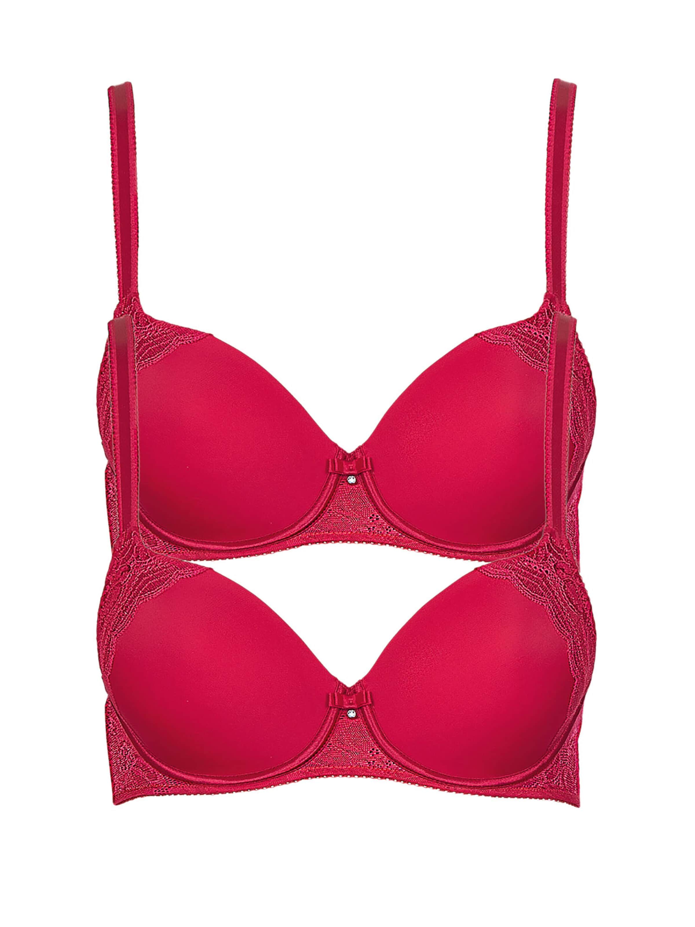 Lisca Klassisch BH 'Evelyn'‌‌‌‌‌‌‌‌‌ in Rot: Vorderseite