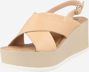 Sandales Bata en beige : devant